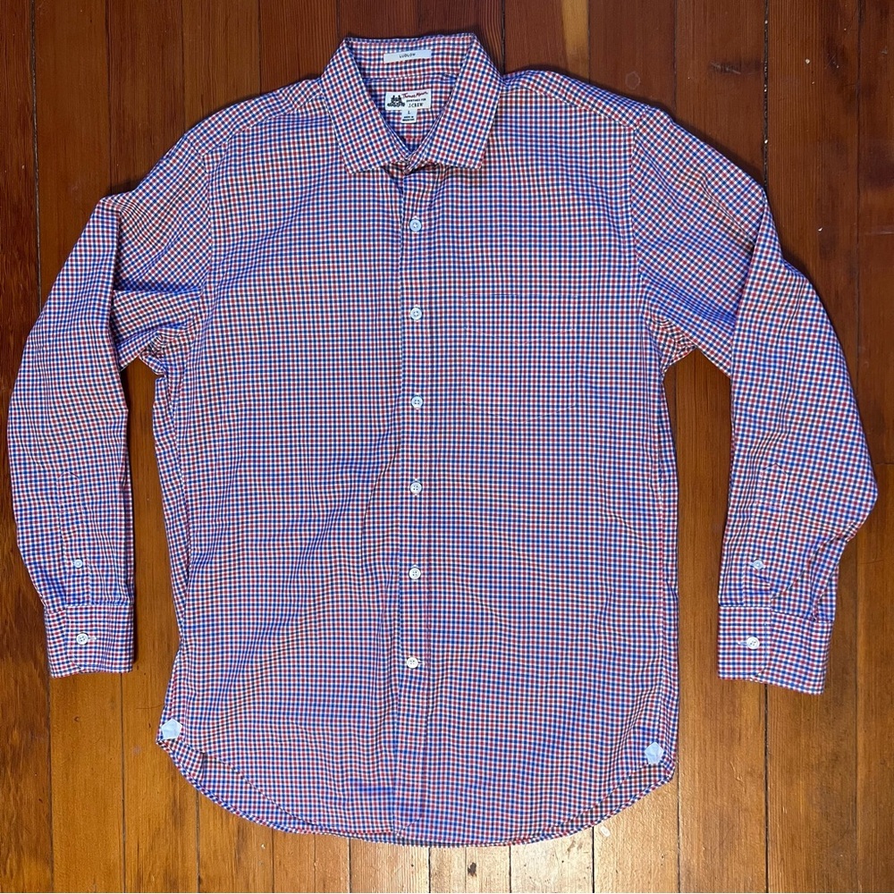 JCrew Ludlow Blue and Red Checkered Shirt